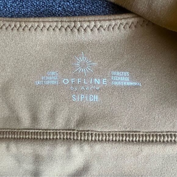 American Eagle Aerie Camel Goals Recharge Least Support Bralette - Picture 5 of 7